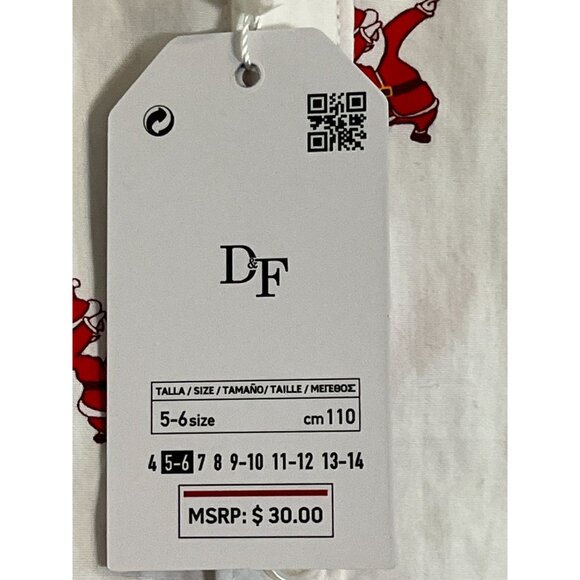 Christmas Shirt Kid 5 White Santa Festive Holiday Preppy Classic Retro Neutral - Picture 5 of 9